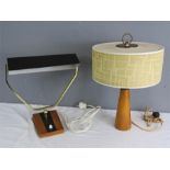 Two retro 1970s table lamps.