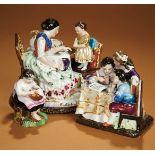 A Trio of German Porcelain Vignettes of Children 500/700