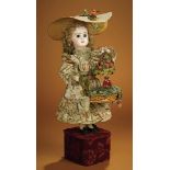 French Bisque Musical Automaton "Girl with Surprise Basket" by Leopold Lambert 7000/9500