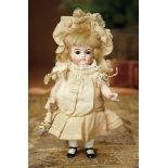 Dear German All-Bisque Miniature Doll by Kling with Original Costume and Opera Glasses 400/600