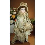 Splendid French Bisque Bebe Triste by Emile Jumeau in Superb Costume 13,000/17,000