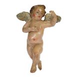 German Carved Wooden Winged Cherub 400/600