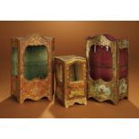 Trio Of French Miniature Vitrines with Superb Decorations 1200/1800