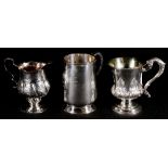 Scottish silver thistle shaped christening mug, with gilt interior, Edinburgh 1837,