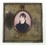 19th century portrait miniature on ivory, possibly of Lord Douglas Hamilton,