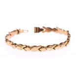 18ct gold bracelet, 8.