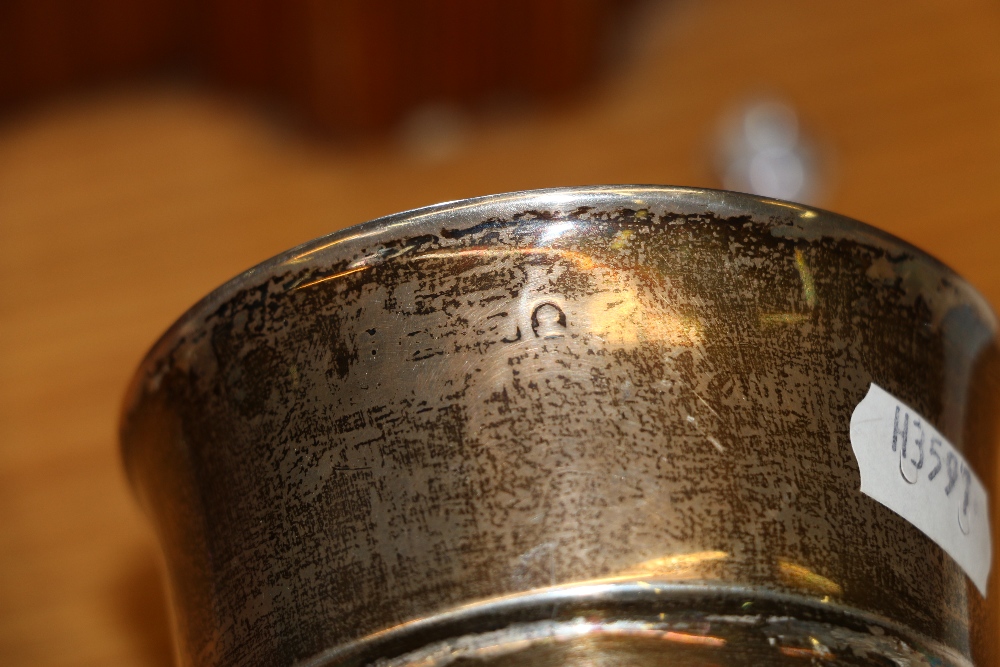 Georgian silver goblet or chalice with half reeded bowl raised on gadrooned base, - Image 2 of 2