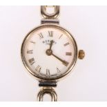 9ct gold ladies Rotary watch with mother of pearl dial,