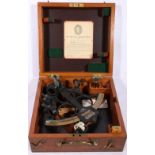 Mahogany cased Heath & Co. 'Hezzanith' sextant, 23cm.