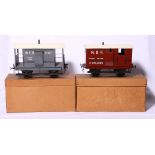 Bassett-Lowke? NBR brake van and a NER brake van