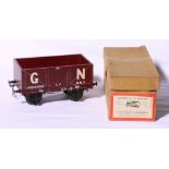 Bassett-Lowke GNR open wagon boxed CONDITION REPORT: Gauge 1 circa 40mm between