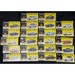 Twenty-two Lledo Vanguards die-cast model vehicles, each boxed.