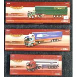 Corgi Hauliers of Renown CC13524 Skye Transport; CC14010 Smith Anderson and T P Niven, each boxed.