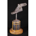 American interest, silver plated Air Race trophy, in the form of Mercury's winged foot,