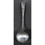 Silver Old English pattern soup ladle with rat bowl, Sheffield 1929, 254g, 30.