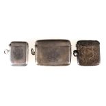 Three silver vesta cases, 85g,