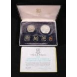 Franklin Mint British Virgin Islands six-coin year set 1973 proof KM#PS1 with certificate of