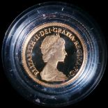 Royal Mint United Kingdom Elizabeth II gold half sovereign 1980 proof S4205, 76700 issued,