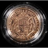 Royal Mint United Kingdom Elizabeth II gold sovereign 1989 proof S4271,