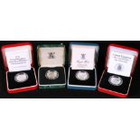 Royal Mint United Kingdom Elizabeth II £1 silver Piedfort 1983 proof, £1 silver 1988 proof,