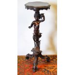 Venetian Blackamoor pedestal, 92.5cm high.