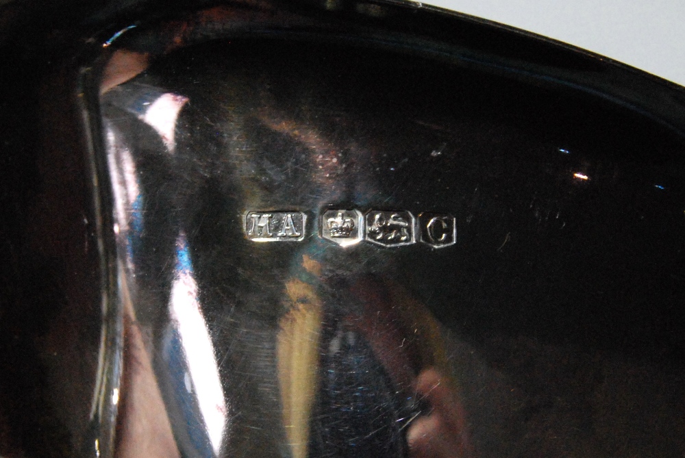 Pair of silver sauce boats of very plain form with flared hips, - Image 2 of 2