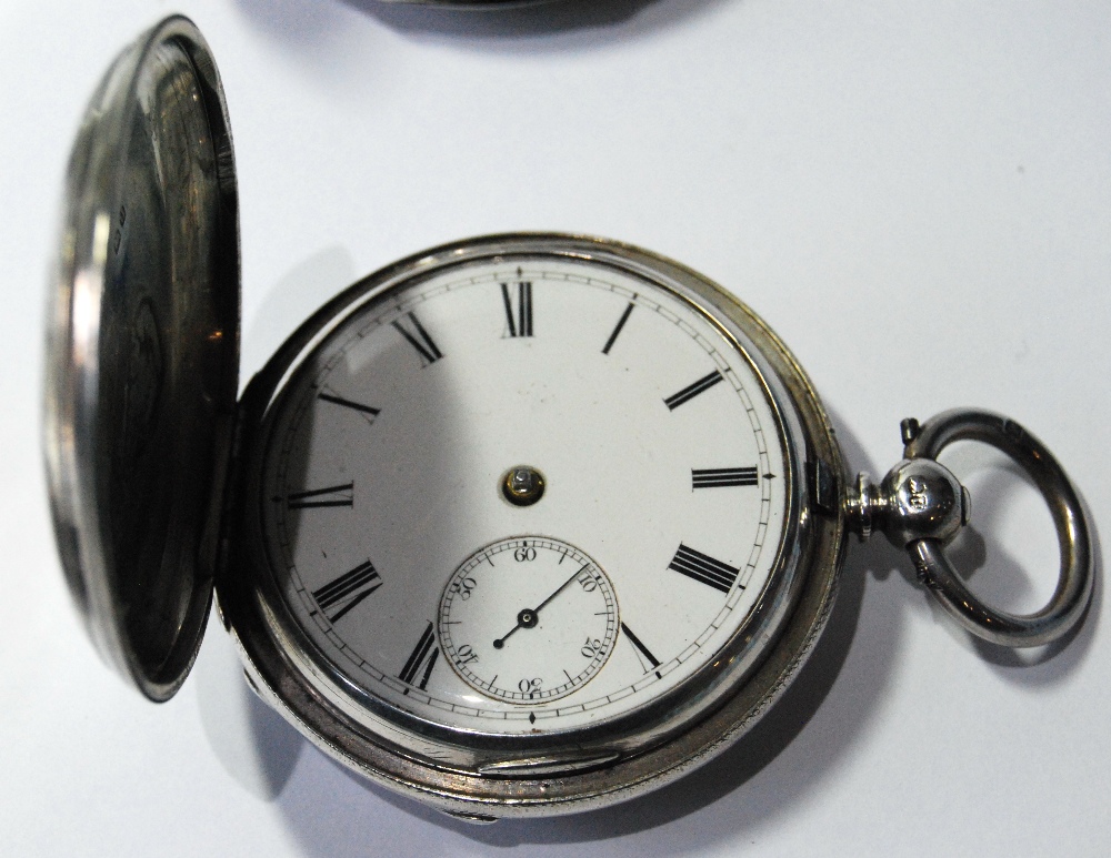 Lever pocket watch by Reid, Dumbarton, in silver hunter case, 1868, another, similar, by Hill & Co. - Image 3 of 5