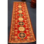 Modern Kazak style runner, 242cm x 81cm.