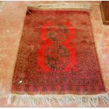 Afghan rug, 137cm x 101cm.