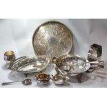 Silver on copper hot dish and sundry EP ware.