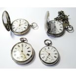 Lever pocket watch by Spittal, Whitehaven, in silver hunter case, 1864, another, 'McKenzie Bros,