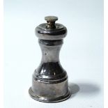 Silver capstan peppermill by Mappin & Webb, Sheffield 1937.