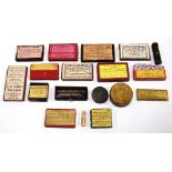 Collection of pen nibs, pencil leads and other stationery, mostly early 20th century.