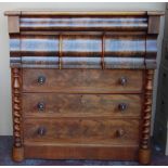 Victorian mahogany Scotch chest, 123cm wide, 60cm wide and 130cm high.