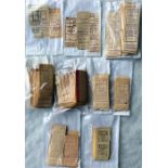 Huge collection of London Transport GIBSON MACHINE TICKETS including issues from prototype machine