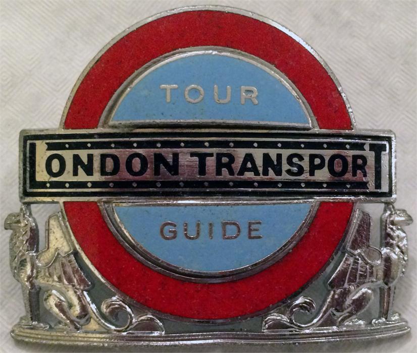 London Transport CAP BADGE "TOUR GUIDE" issued in the mid-1960s onwards to those bus inspectors - Image 4 of 4