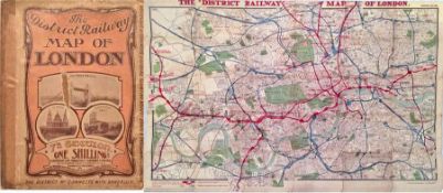 The "District Railway Map of London', 7th edition, dated 1907. The last edition of a series which