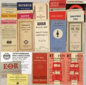 A quantity of London Transport LEAFLETS, BROCHURES & POCKET MAPS etc from the 1930s-1970s, mainly