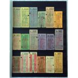 Collection of London Transport Coaches (Green Line) geographical stage PUNCH TICKETS of the type