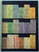 Collection of London Transport Coaches (Green Line) geographical stage PUNCH TICKETS of the type