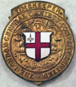 London General Omnibus Company Limited Timekeeper's CAP BADGE from the horse-bus era, c1890s.