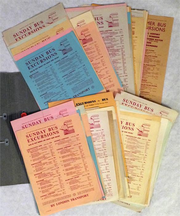 Large quantity of mainly 1950s London Transport bus EXCURSION LEAFLETS (Sunday Bus Excursions, - Image 3 of 4