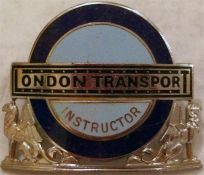 London Transport Central Buses (driving) Instructor's CAP BADGE, 1960s issue, chrome-plated with