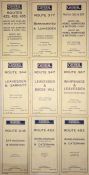 Selection of 1933/34 London Transport (titled 'General') Country Bus TIMETABLE LEAFLETS comprising