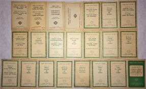 Selection of early post-war London Transport Green Line TIMETABLE LEAFLETS dated between 1946 (