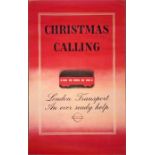 Original London Transport 1936 double-royal POSTER ''Christmas Calling'' by Tom Eckersley (1914-