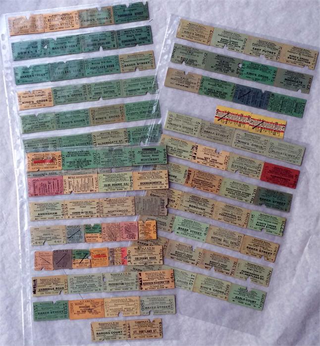 Selection of pre-LPTB London Underground TICKETS titled Metropolitan Railway and Metropolitan & G - Image 4 of 4