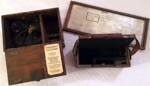 London Underground TELEPHONE EQUIPMENT comprising a vintage STATION WALL-UNIT in wooden box,