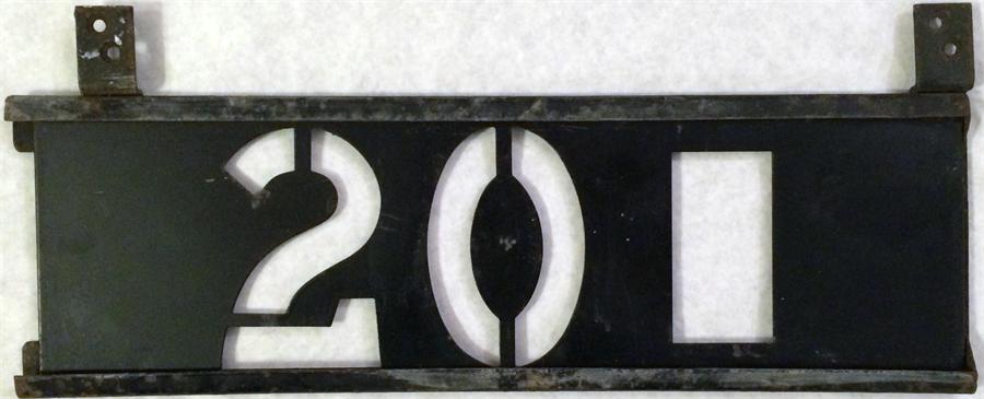 London Transport ROUTE NUMBER STENCIL '20', with a space to insert the 'A' suffix, together with - Image 3 of 4