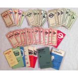 Quantity of London Transport POCKET MAPS & LEAFLETS from 1940s-1970s including Central Bus,
